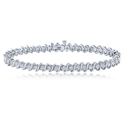 S-Link 3ct. Diamond Bracelet in 14k White Gold