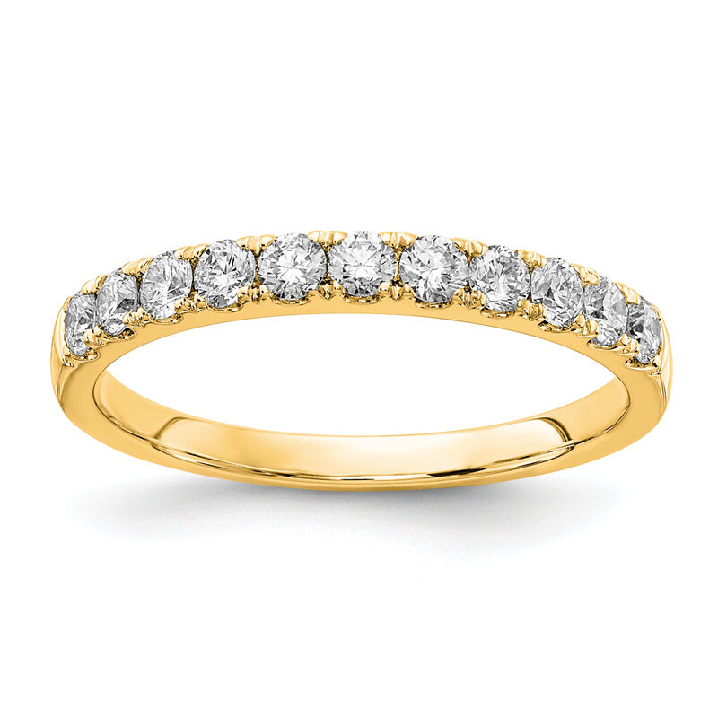 Lab Grown 11-Stone 1/2ctw. Diamond Anniversary Band in 14k Yellow Gold image number null