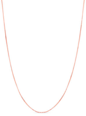 Box Chain 18" in 14k Rose Gold (0.75mm)