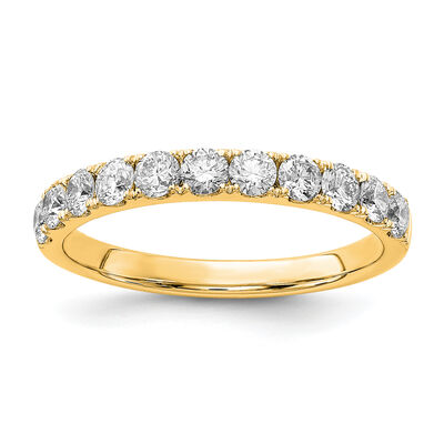 Lab Grown Diamond 3/4ctw. Channel Set & 14k Yellow Gold Anniversary Ring