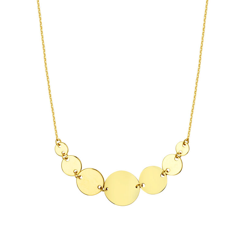 Ladies Graduated Fashion Adjustable Necklace in 14k Yellow Gold image number null