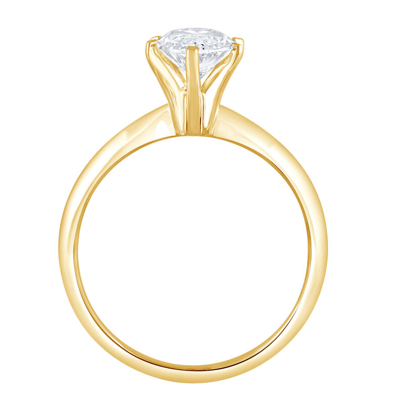 Marquise Lab Grown Diamond 1 1/2ctw. Solitaire Engagement Ring in 14k Yellow Gold image number null