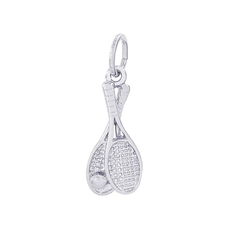 Tennis Racquet Sterling Silver Charm image number null