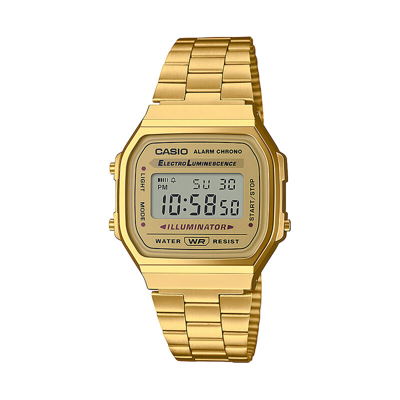 Casio Vintage Digital Mirror White Dial A168 image number null