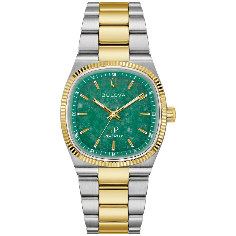 Bulova Super Seville Green Dial Watch 98A336 image number null