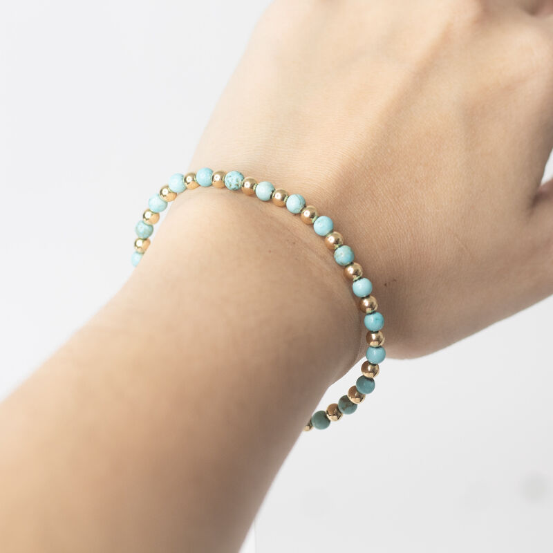Amazonite & Gold-Filled Beaded Bracelet image number null