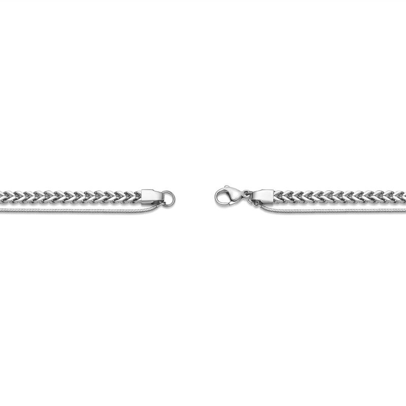 Layered Chain 22" in Stainless Steel (4mm) image number null
