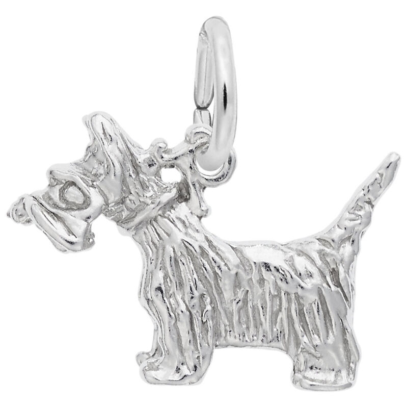 Scottie Charm in 14k White Gold image number null