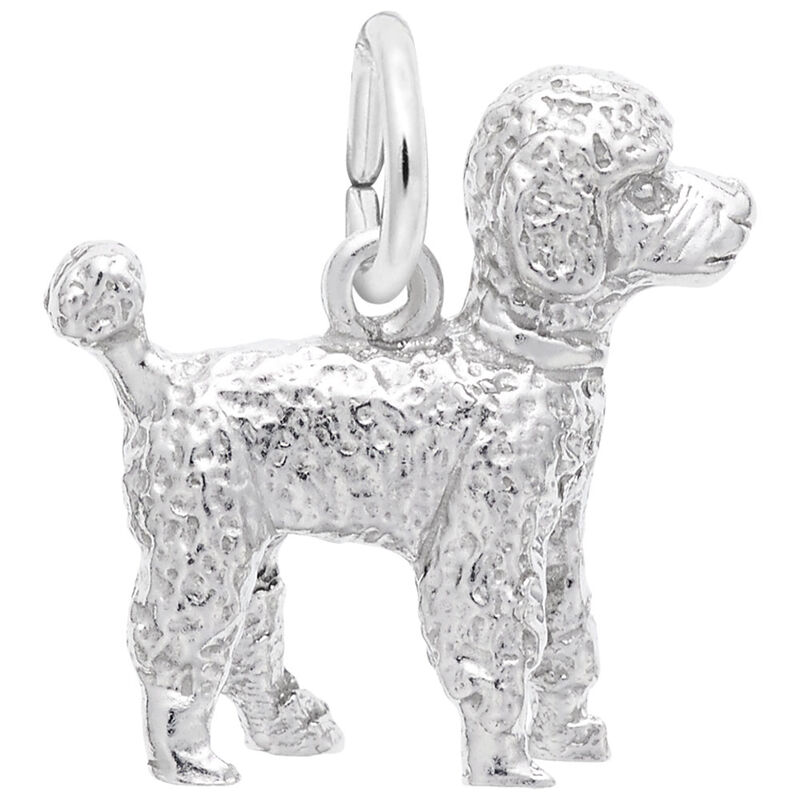 Poodle Charm in Sterling Silver image number null