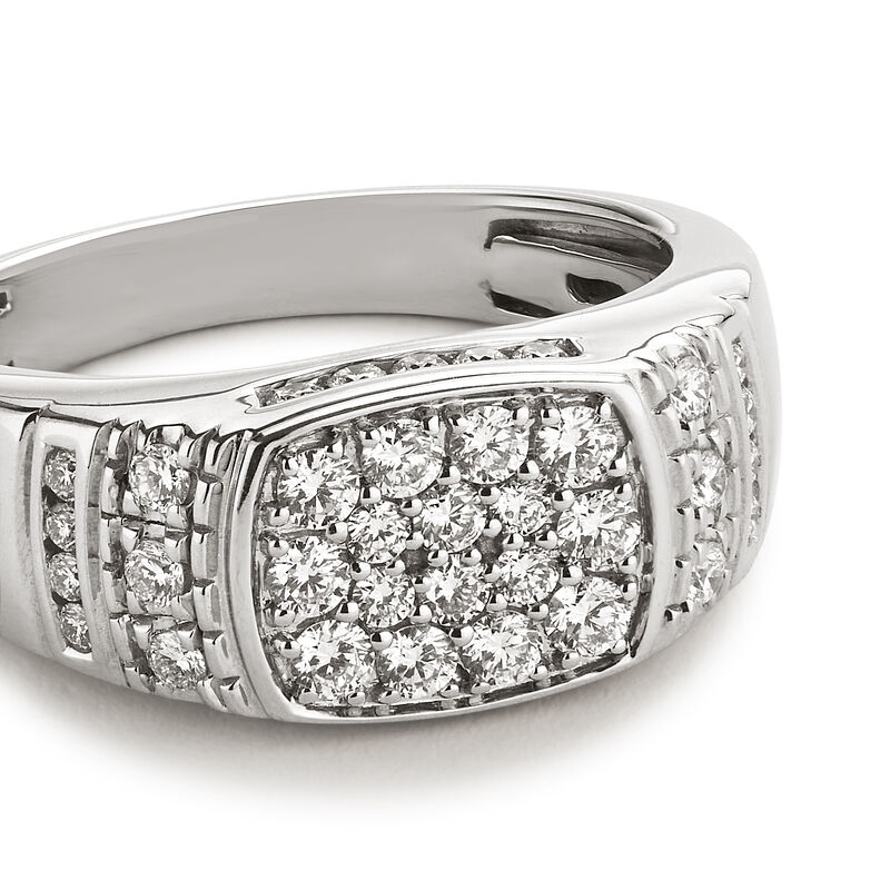 Men's 1ctw. Diamond & Sterling Silver Wedding Ring image number null