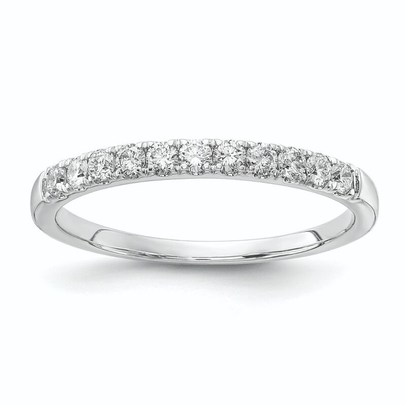 Lab Grown 1/3ct. Diamond 11-Stone Anniversary Band in 14k White Gold image number null