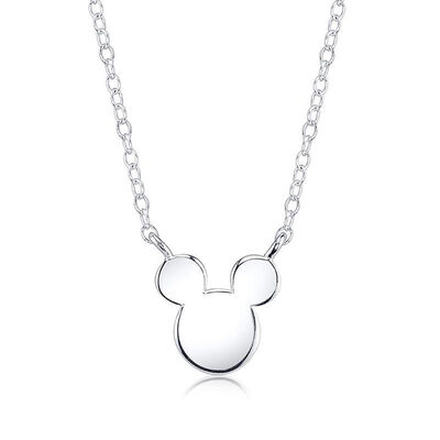 DISNEY© Iconic Mickey Mouse Necklace in Sterling Silver