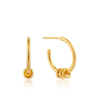 Modern Hoop Earrings in Sterling Silver/Gold Plated