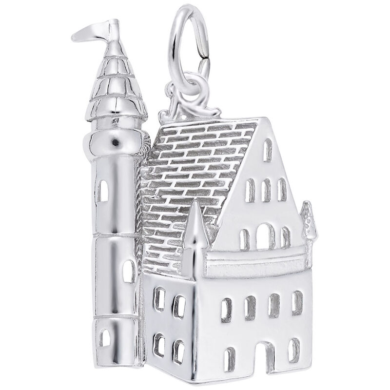 Castle Charm in Sterling Silver image number null