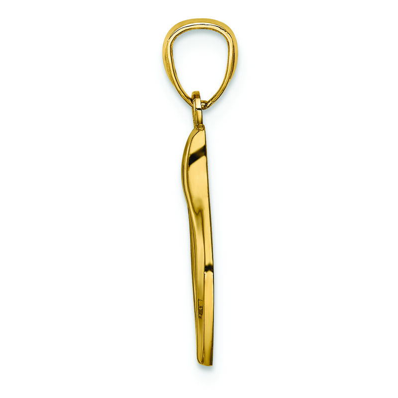 Wish Bone Charm in 14k Yellow Gold image number null