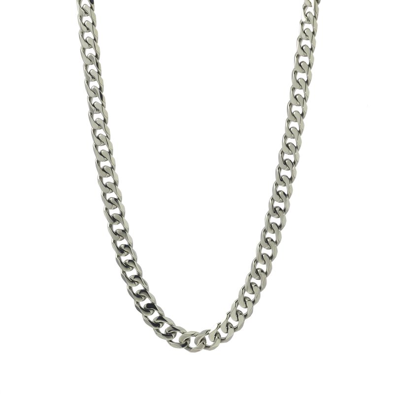 Curb 24" Chain 10mm in Stainless Steel image number null
