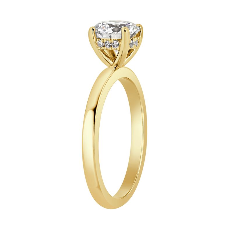 Brilliant-Cut Lab Grown 2ctw. EF VS Diamond Hidden Halo Solitaire Engagement Ring in 14k Yellow Gold image number null