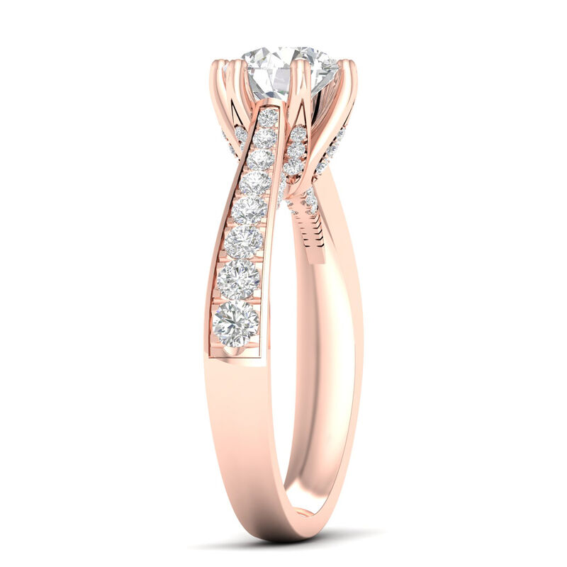 Classic 1 1/2ctw. Diamond Engagement Ring in 14k Rose Gold image number null