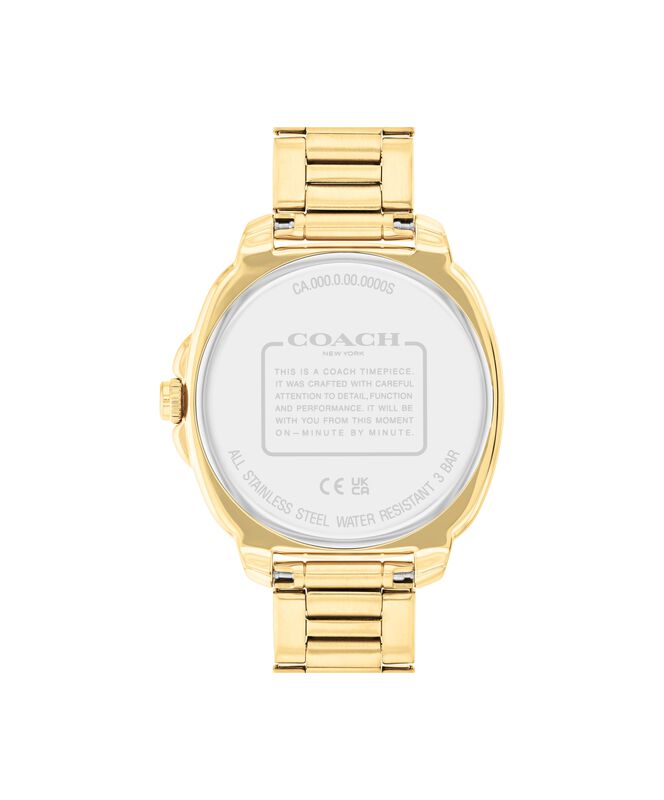 Coach Ladies' Kitt Multifunction White Dial With Crystal Bezel Gold-Tone Bracelet 38mm Watch 14504397 image number null