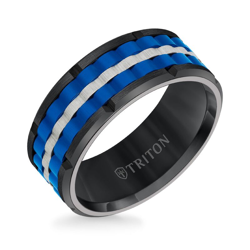  Black & Silver Weave Band image number null