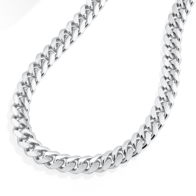 Cuban Chain 24" in Sterling Silver (5.3mm) image number null