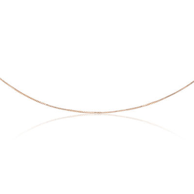 Box 18" Chain 0.50mm in 14k Rose Gold