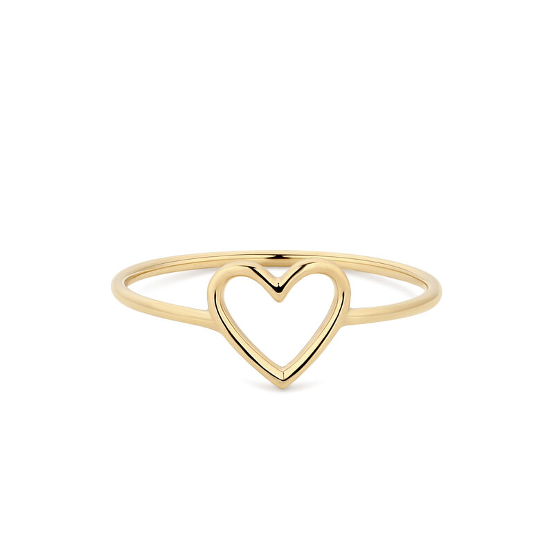 Open Heart Ring in 14k Yellow Gold image number null