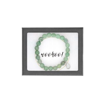 "Woohoo" Bracelet with Green Quartzite in Sterling Silver
