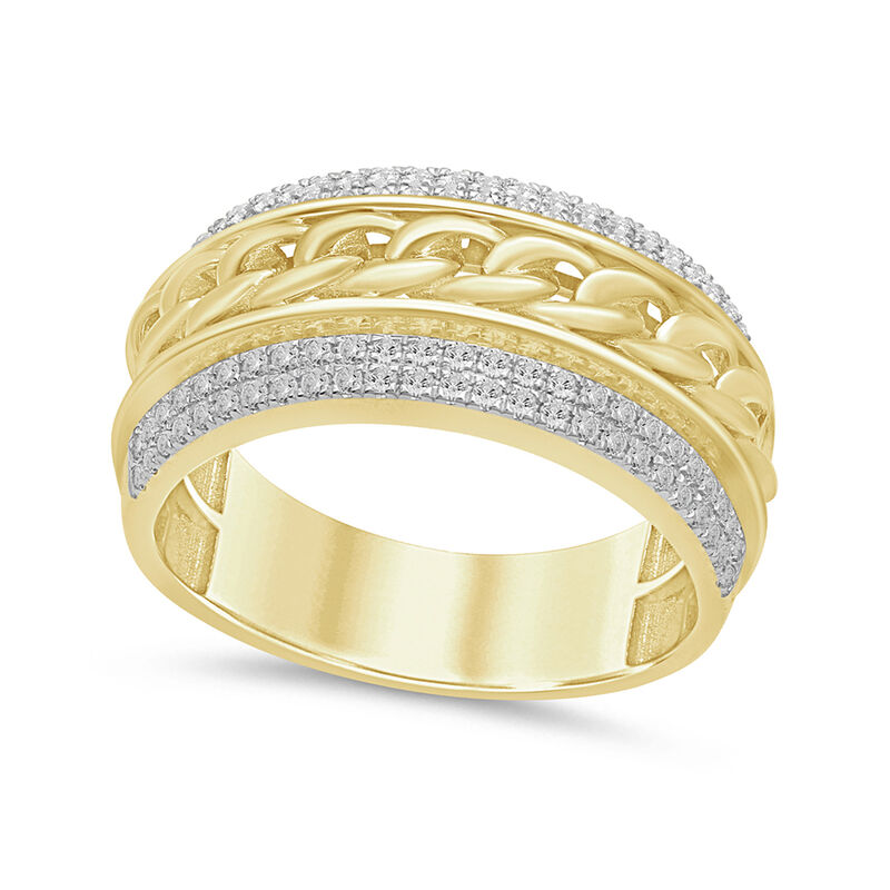 Men's 1/2ctw. Diamond & 10k Yellow Gold Wedding Ring image number null