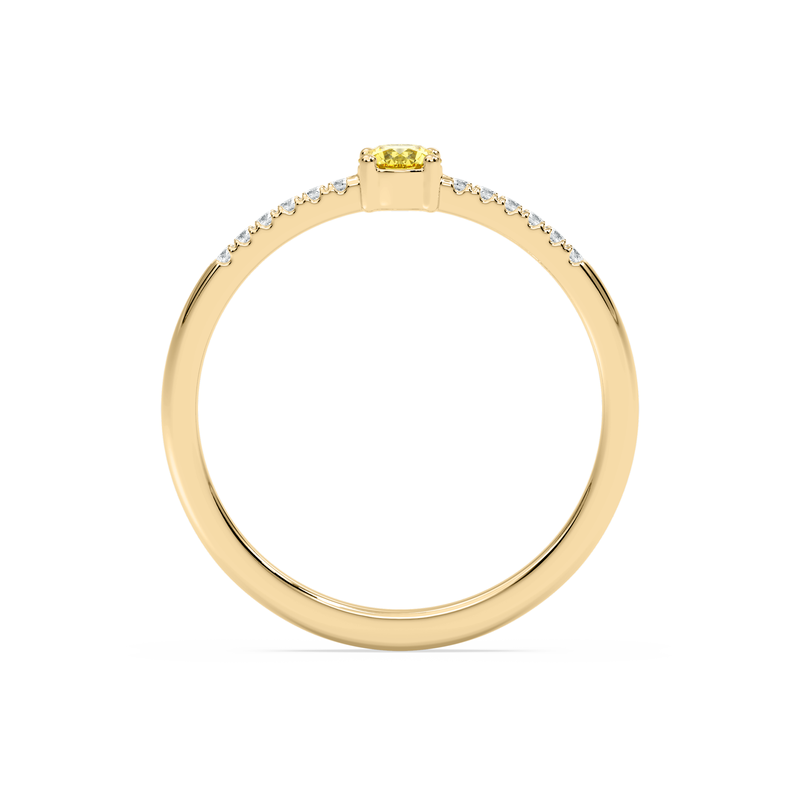 Yellow Lab Grown Diamond Promise Ring in 10k Yellow Gold image number null