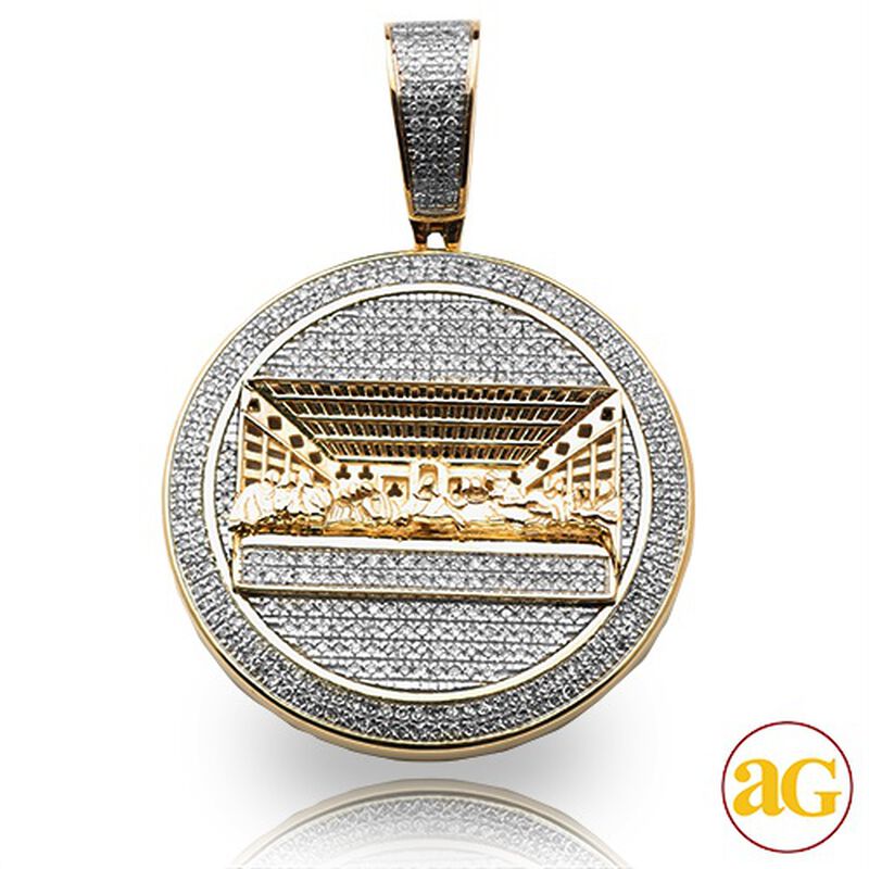 Brilliant-Cut 1ct. Diamond 'Last Supper' Pendant in 10k Yellow Gold image number null
