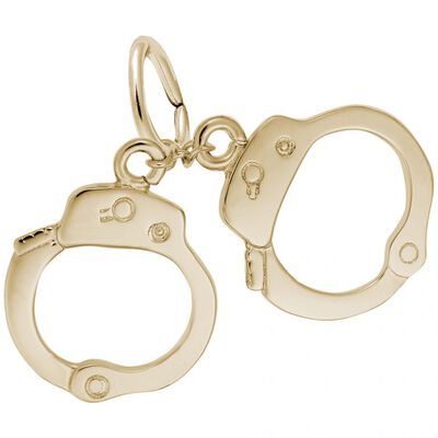 Handcuffs Charm in 10k Yellow Gold