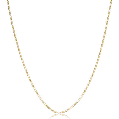 Solid Figaro 18" Chain 1.75mm in 14k Yellow Gold