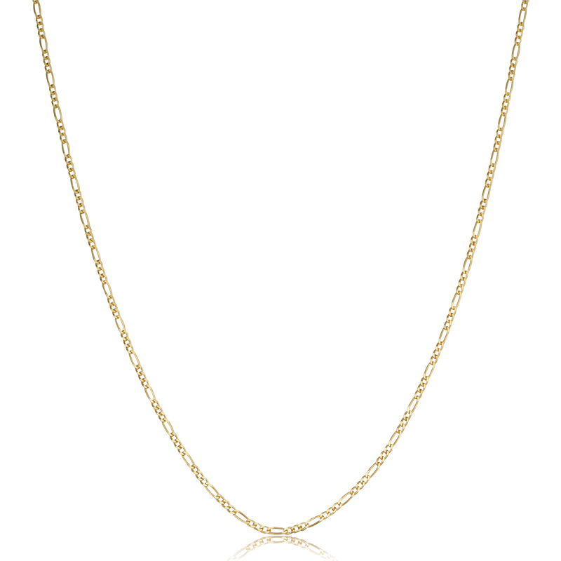 Solid Figaro 18" Chain 1.75mm in 14k Yellow Gold image number null