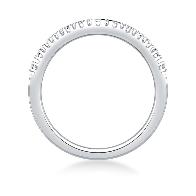 Diamond Baguette Contour & 14k White Gold Anniversary Ring image number null