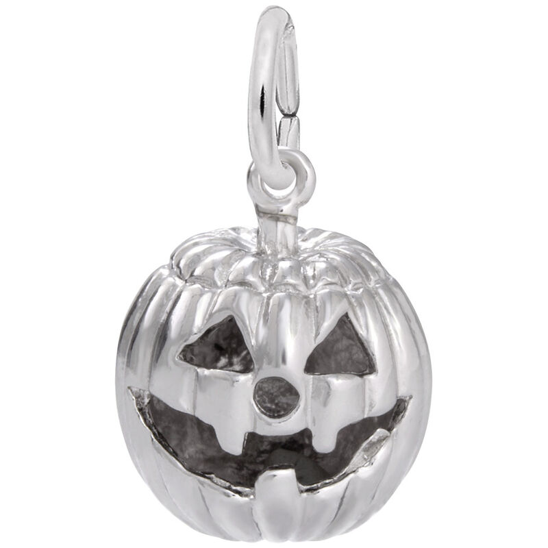 Jack O Lantern Charm in Sterling Silver image number null
