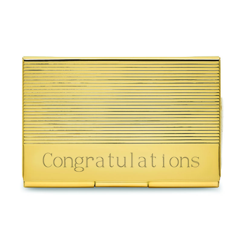 Goldtone Business Card Case