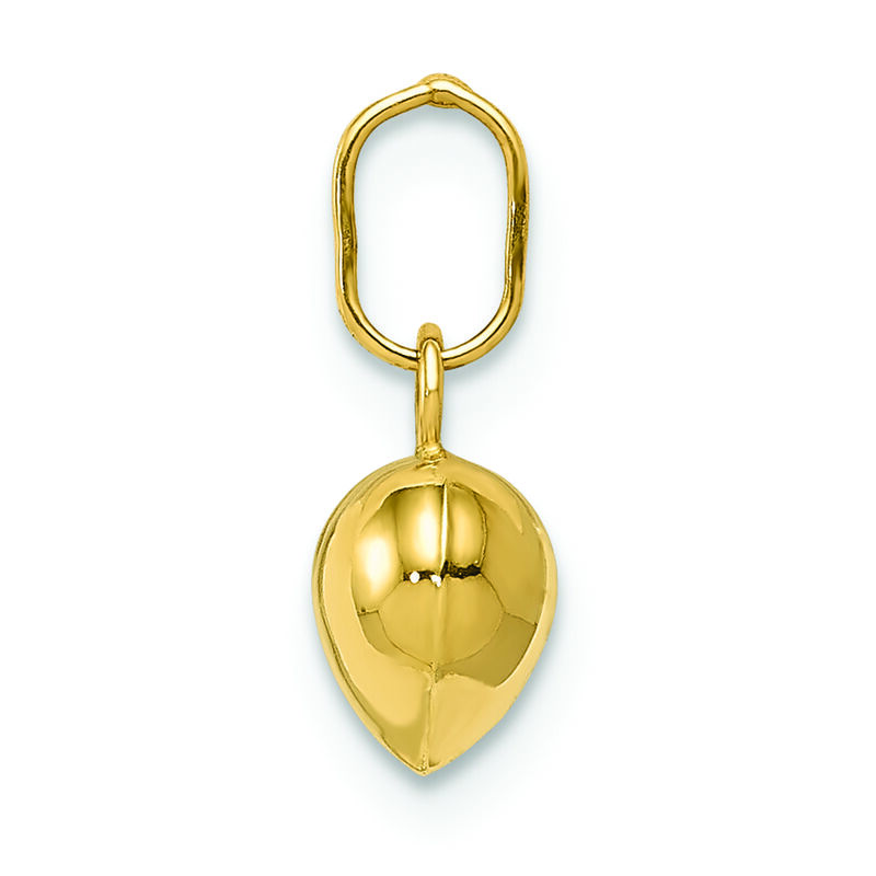 Polished 3-D Puffed Heart Charm in 14k Yellow Gold image number null