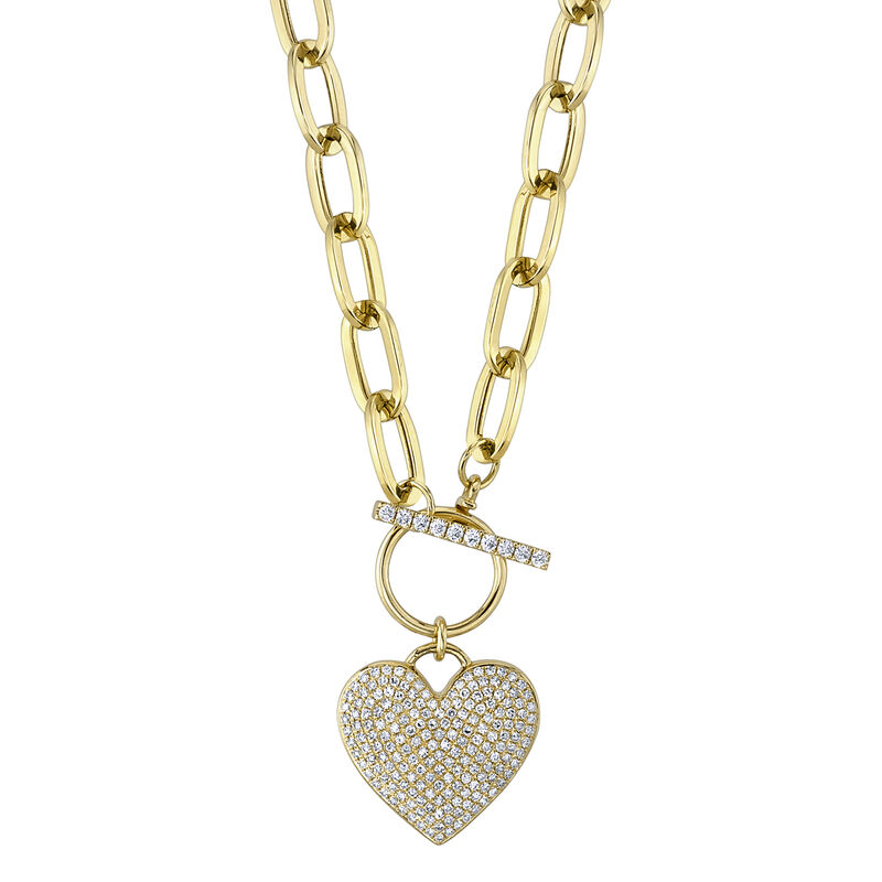 Shy Creation 1/2ctw. Diamond Heart Pendant in 14k Yellow Gold SC55022370 image number null