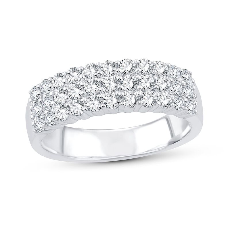 Lab Grown 2ctw. Diamond Anniversary Band in 10k White Gold image number null