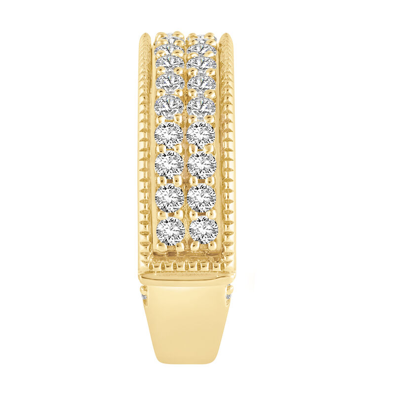 Lab Grown Diamond 1ctw. Milgrain & 14k Yellow Gold Anniversary Ring image number null