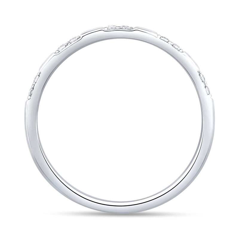 Brilliant-Cut 1/10ctw. Diamond Two Stone Distance Band in 10k White Gold image number null