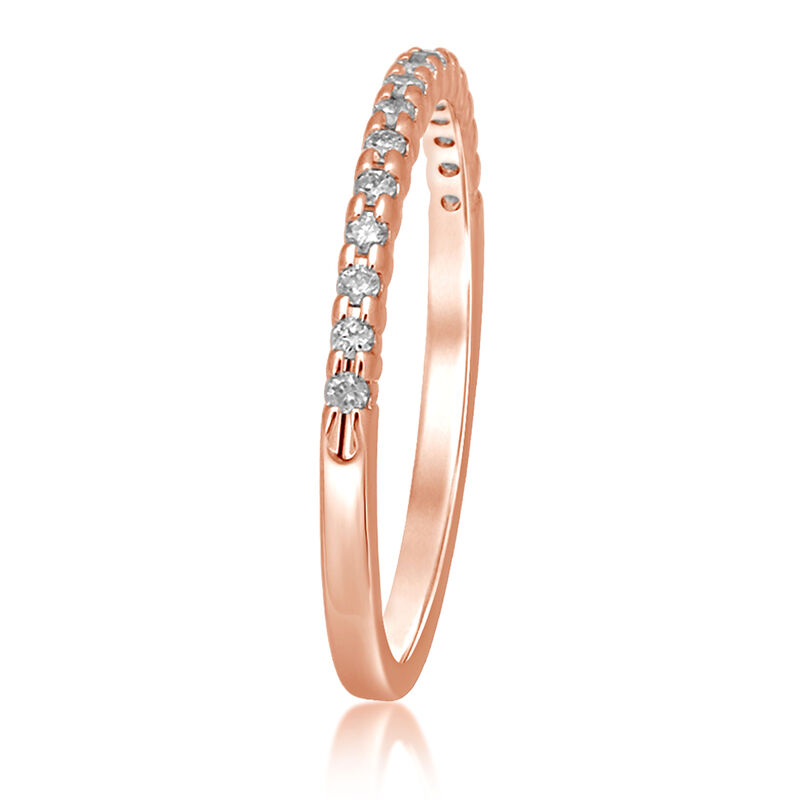Classic Elegance. Diamond Band 1/7ctw in 10k Rose Gold image number null
