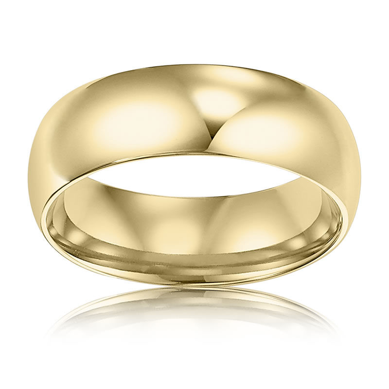 Men's 6mm Comfort Fit Wedding Band in 14k Yellow Gold, Size 9 image number null
