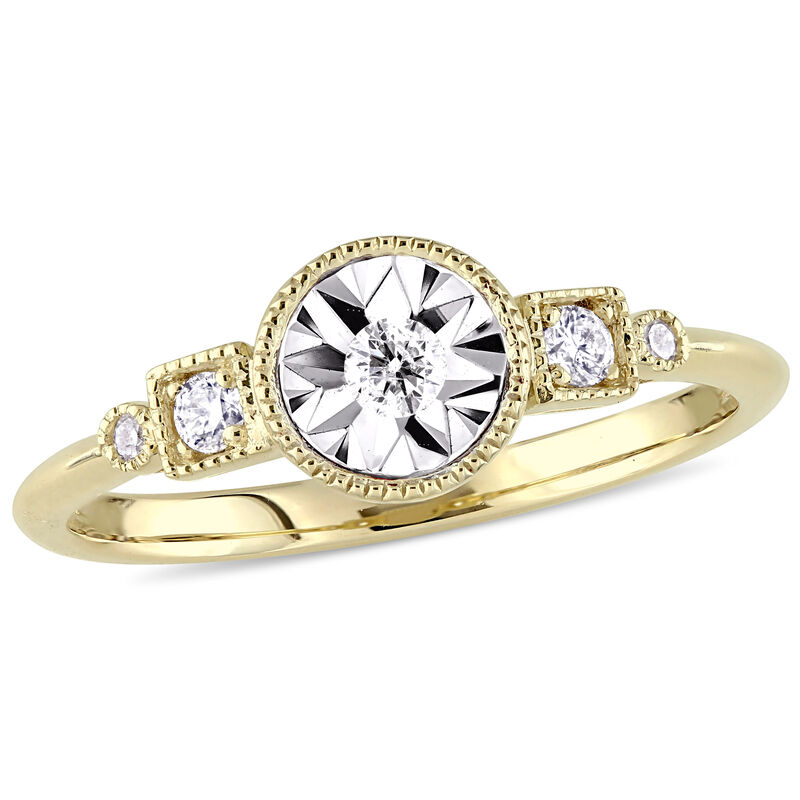 Diamond Engagement Ring 1/7ctw. in 10k Yellow Gold image number null