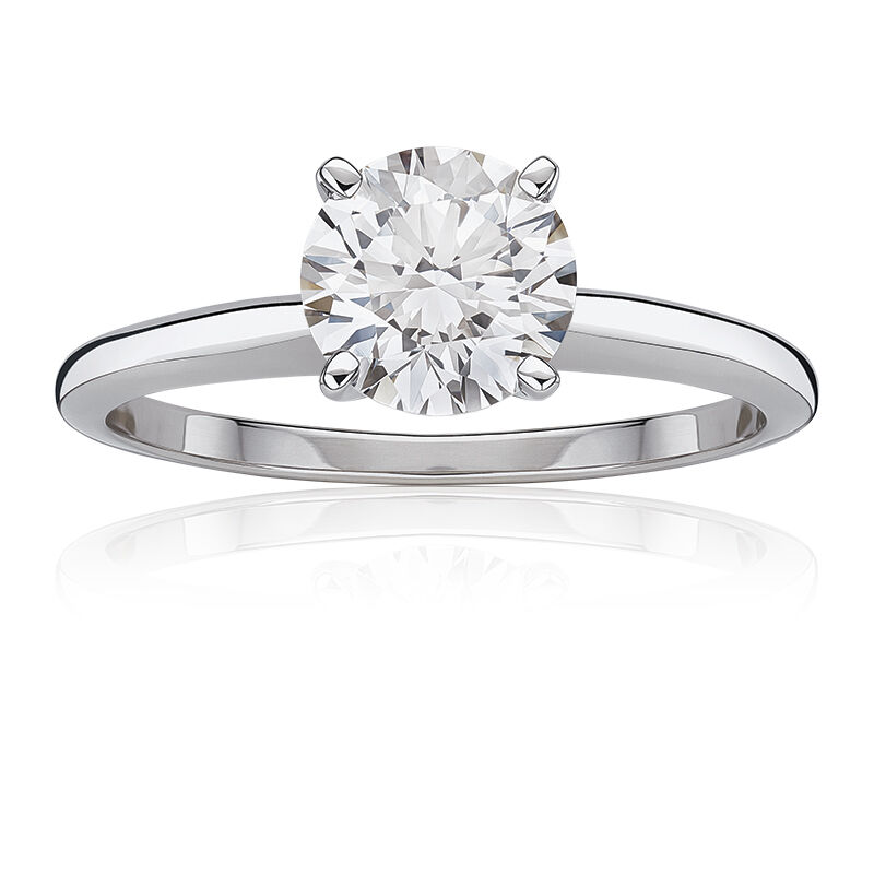 Lab Grown Diamond 1 1/2ct. Classic Round Solitaire Engagement Ring image number null