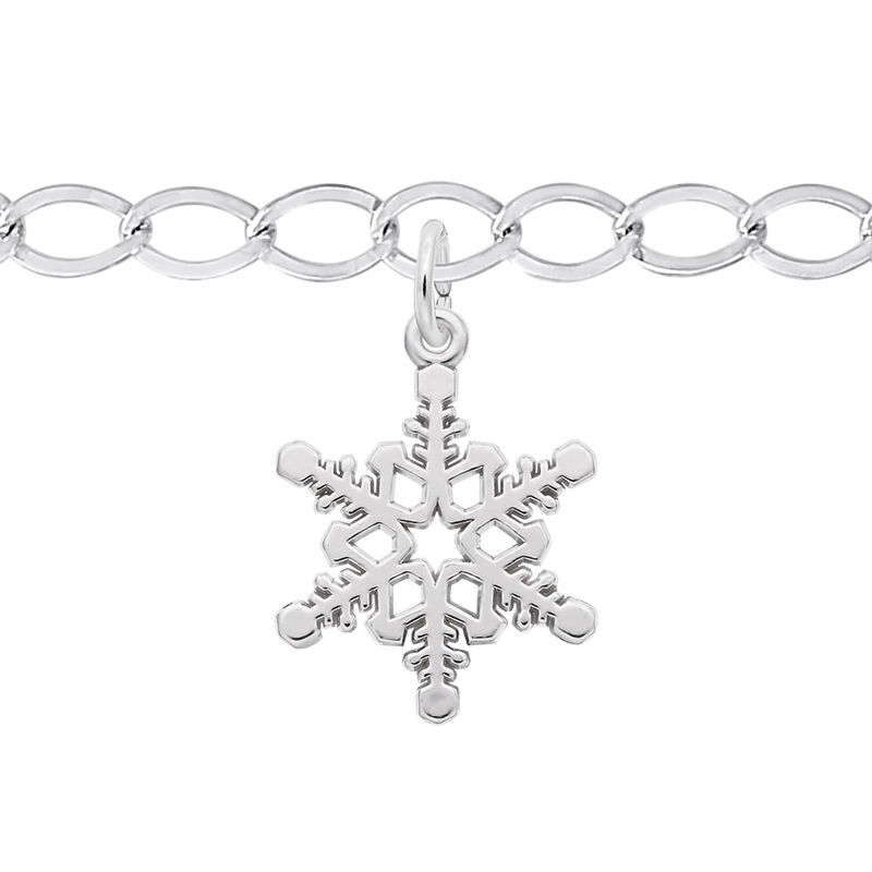 Snowflake Charm Bracelet Set in Sterling Silver image number null