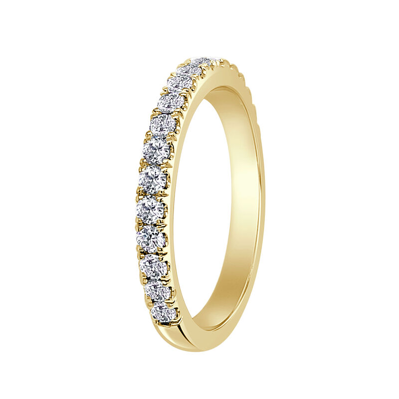 Round Lab Grown Diamond 1/2ctw. Wedding Ring in 14k Yellow Gold image number null