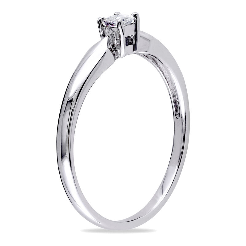 Princess-Cut 1/10ct Solitaire Engagement Ring in Sterling Silver image number null