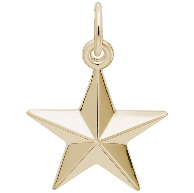 Star Charm in 14k Yellow Gold image number null